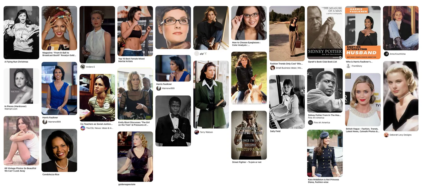 Patricia’s mood board exuded elegance, quiet confidence, determination and contemplation