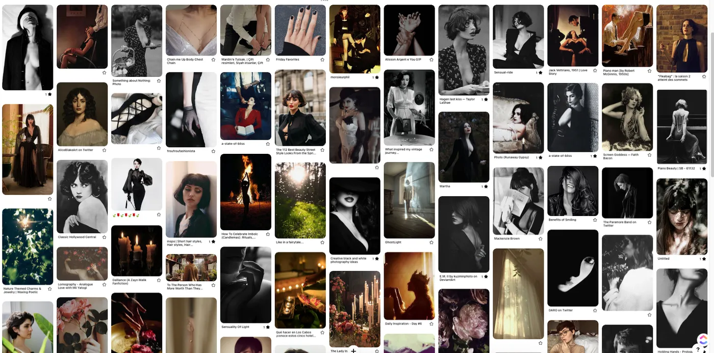 Jackie’s mood board was one of the most sensual I’ve ever worked with. It flowed through my body and I knew exactly what she wanted. Check out the complete board on* Pinterest*.