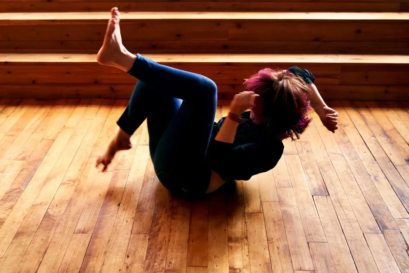 During the shoot, Rebecca got to throw an actual tantrum on the floor …
